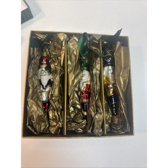 Waterford Holiday Heirlooms Ornaments 3 Nutcrackers Hand Made 2000 w/ Box - Picture 6 of 13
